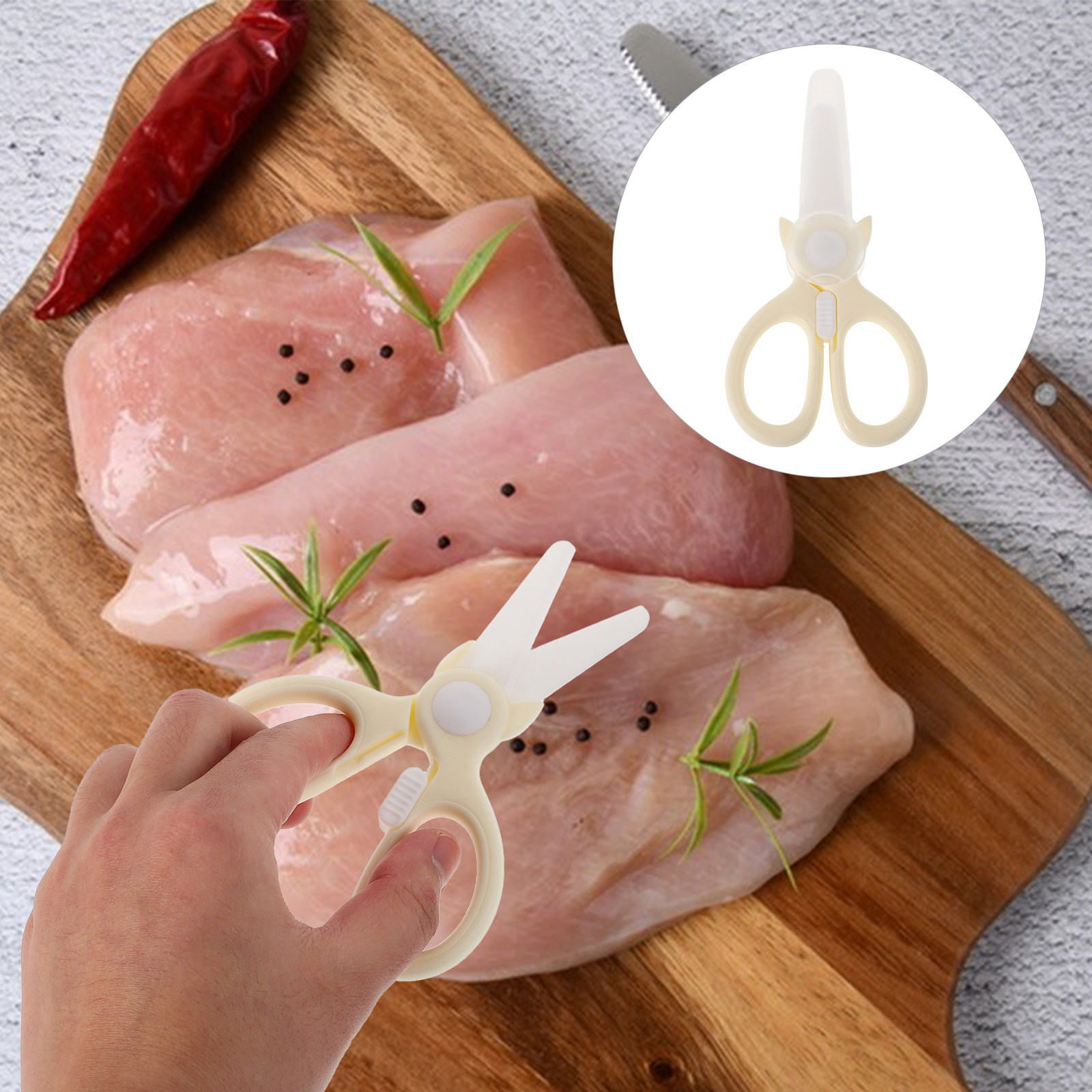 Baby Kitchen Food - Ceramic Food Cutter Scissors for Baby