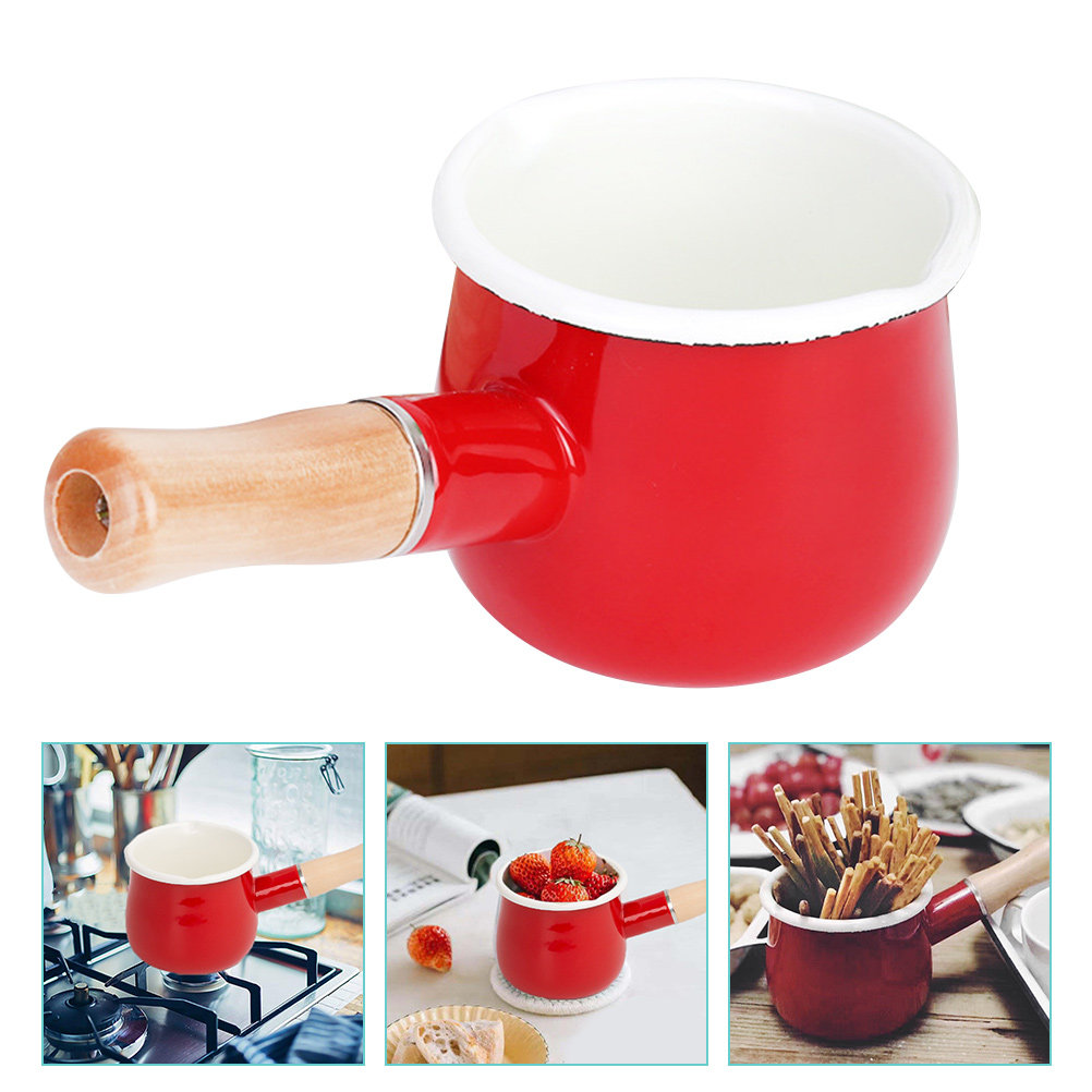 Baby Kitchen Food - Enamel Milk Pot Small Milk Pan