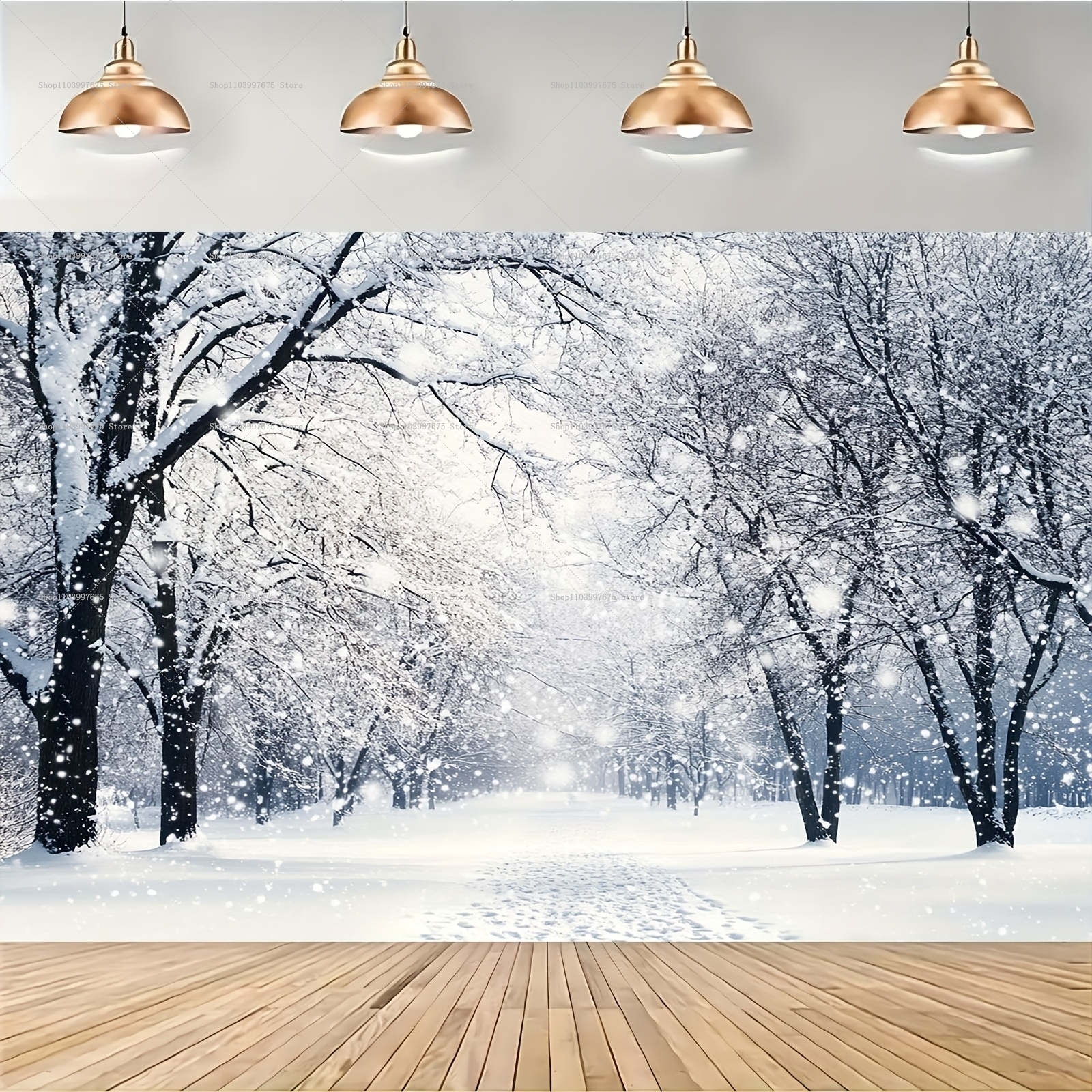 Baby Food For 1 Year Old - Snowy Forest Christmas Backdrops Xmas Party