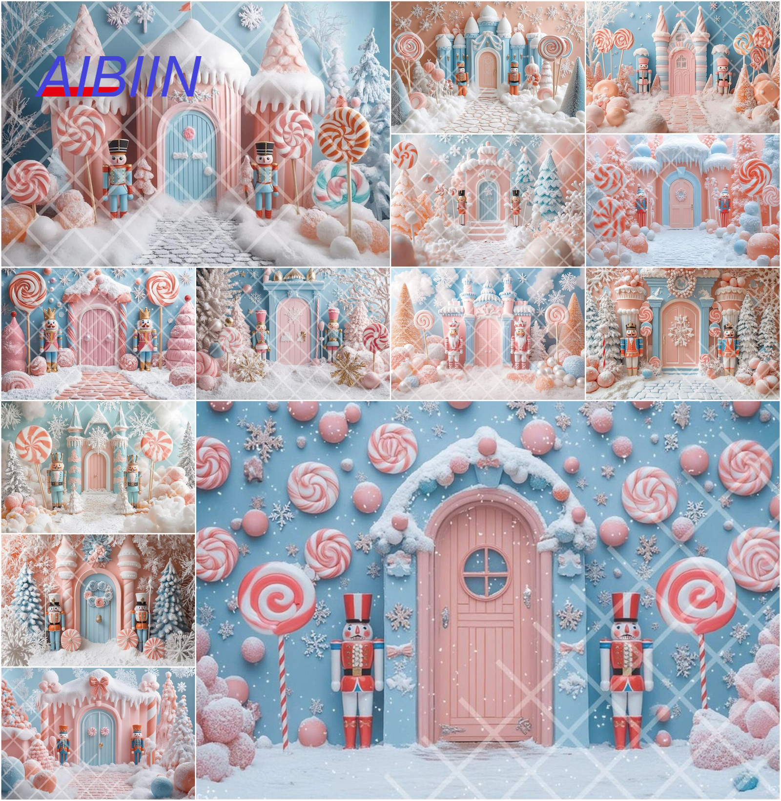 Baby Food New World - Candy World Photography Background Winter Christmas