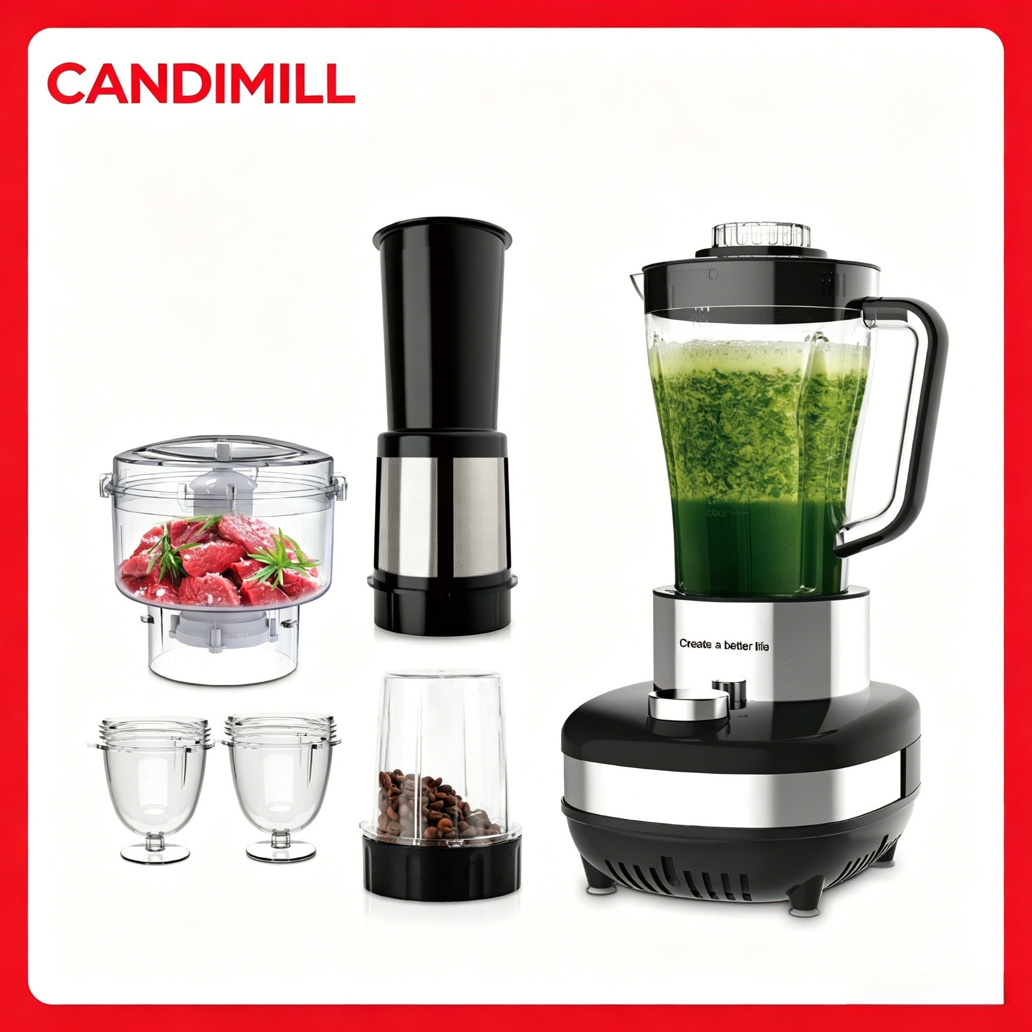 Baby Food Blender - Household 6-in-1 Multifunctional Blender Baby Food