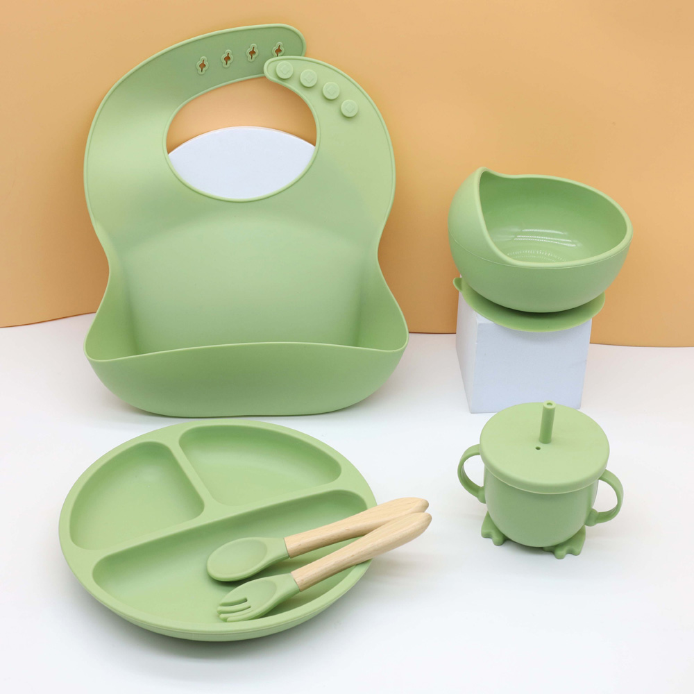 Baby Food For 1 Year Old - Hot baby food tableware set bib