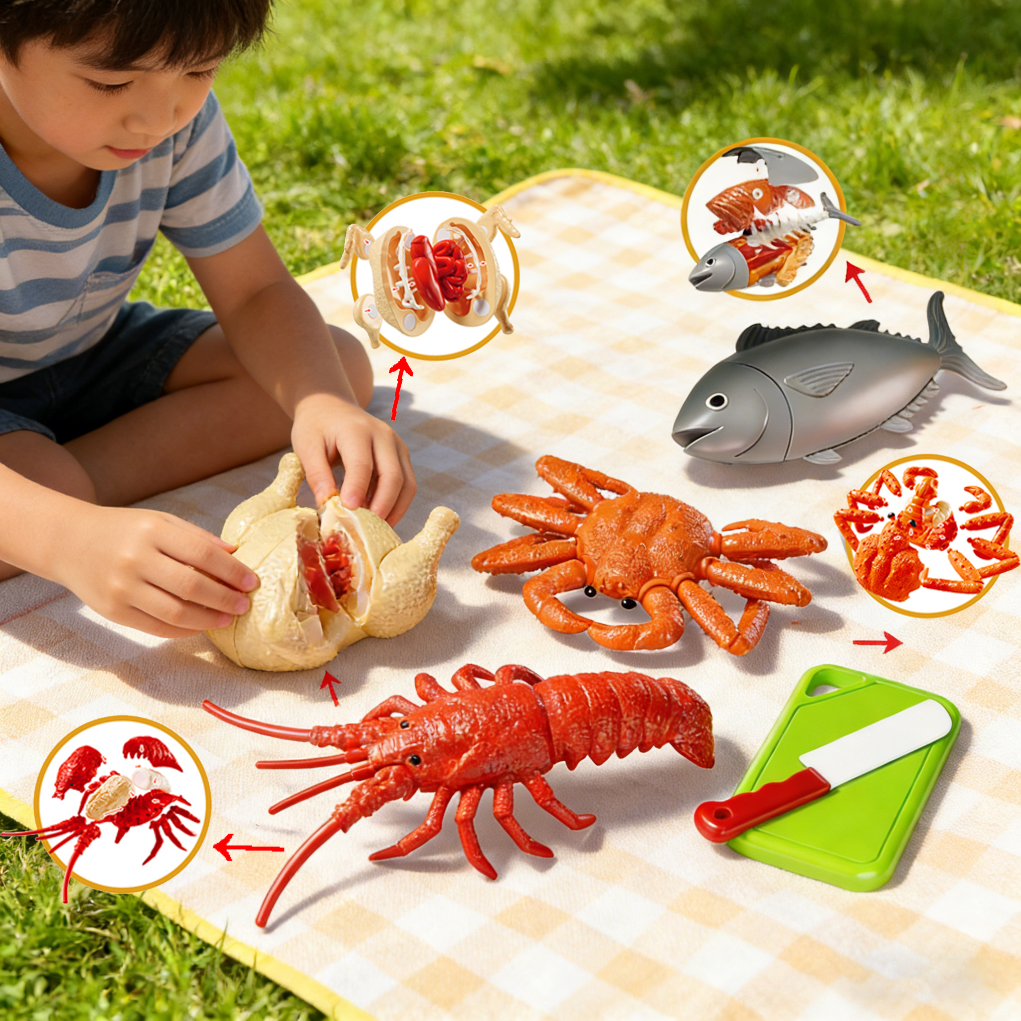 Baby Food Cooking Set - Children's Kitchen Toy Set Simulated Lobster