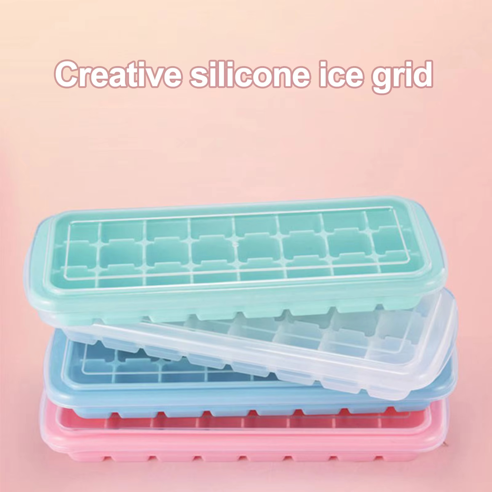 Baby Food For 1 Year Old - Silicone Ice Cubes Tray with Lid