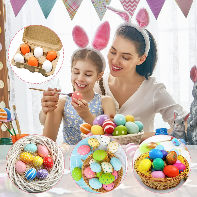 6pcs Wooden Eggs Toy Egg Kitch - Baby Food Cooking Set avis et prix