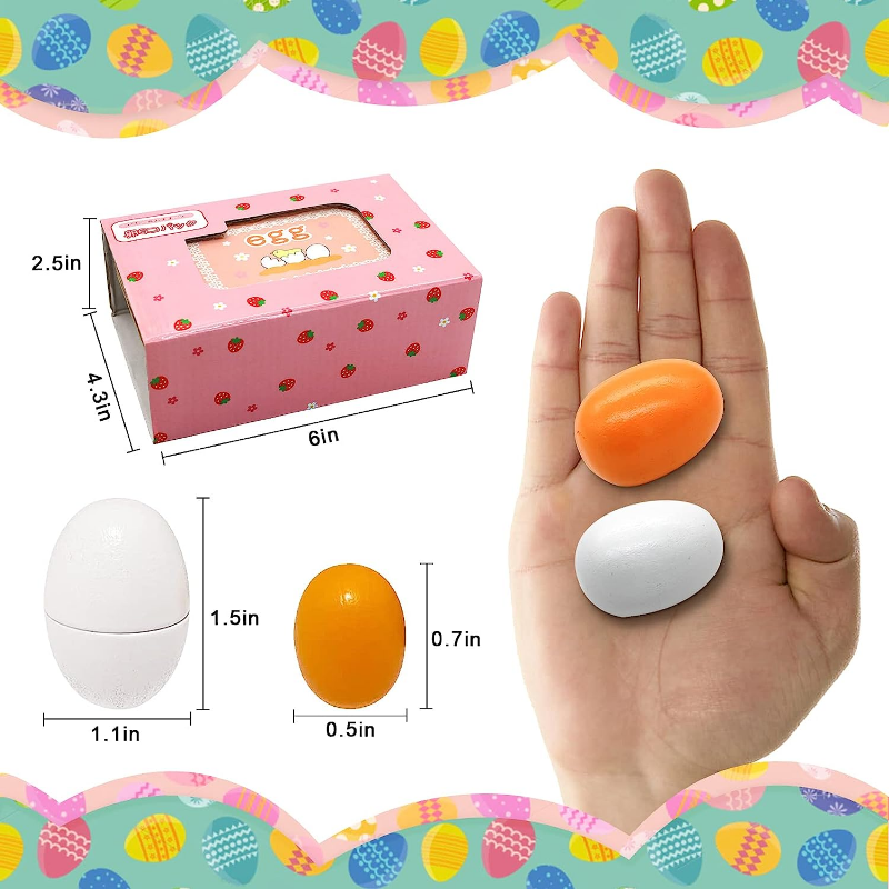 6pcs Wooden Eggs Toy Egg Kitch - Baby Food Cooking Set avis et prix