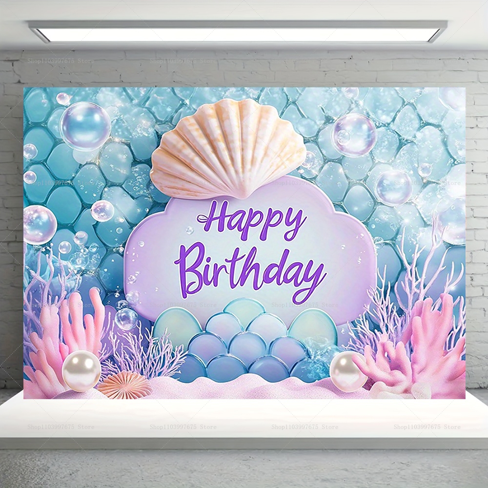 Mermaid Party Backdrops Childr - Baby Food For 1 Year Old avis et prix