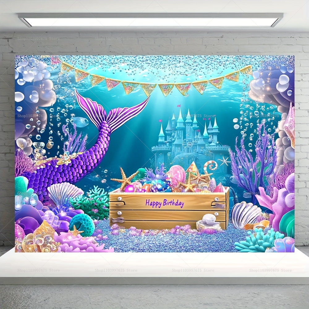 Mermaid Party Backdrops Childr - Baby Food For 1 Year Old avis et prix