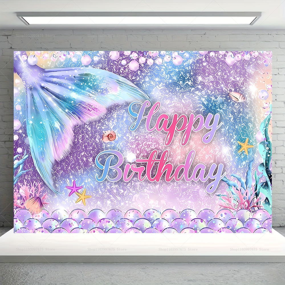 Mermaid Party Backdrops Childr - Baby Food For 1 Year Old avis et prix