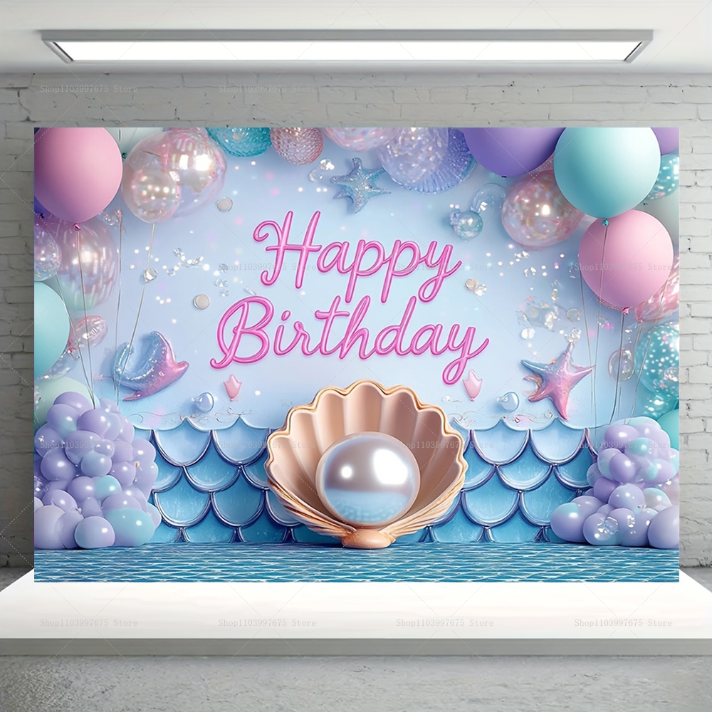 Mermaid Party Backdrops Childr - Baby Food For 1 Year Old avis et prix