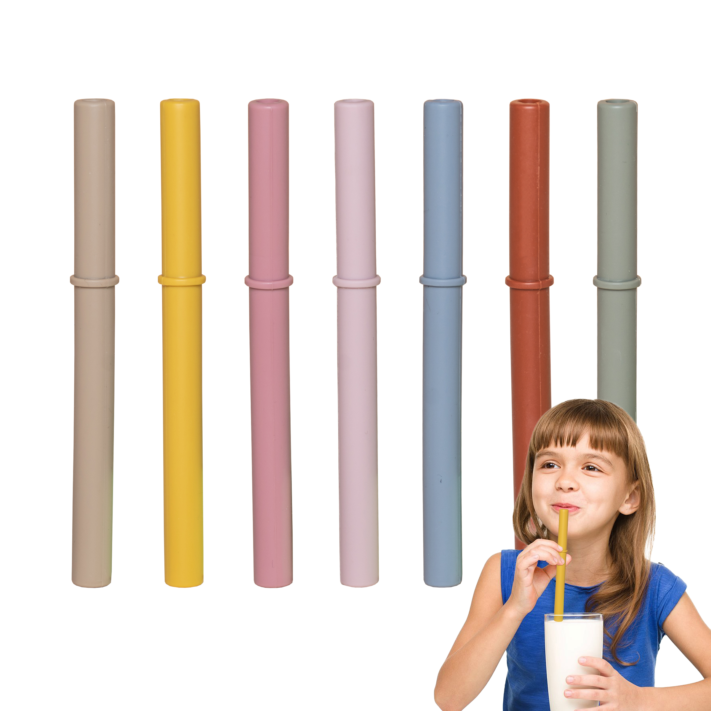 Morandi Color Silicone Straw,  - Baby Food Thermos avis et prix