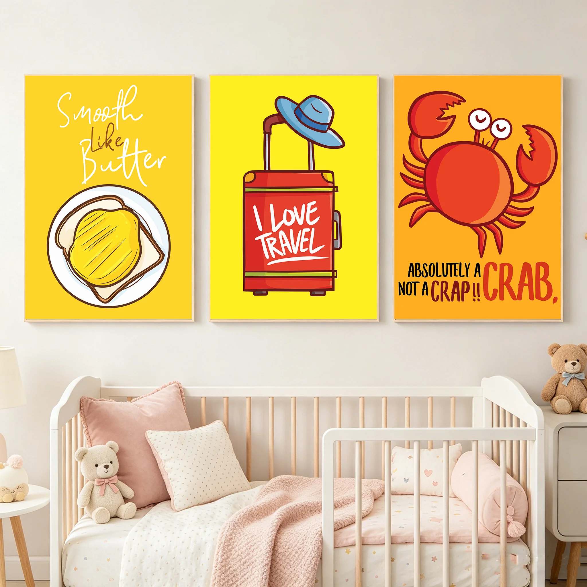 1pc frameless Cartoon Nursery  - Baby Food Quotes avis et prix
