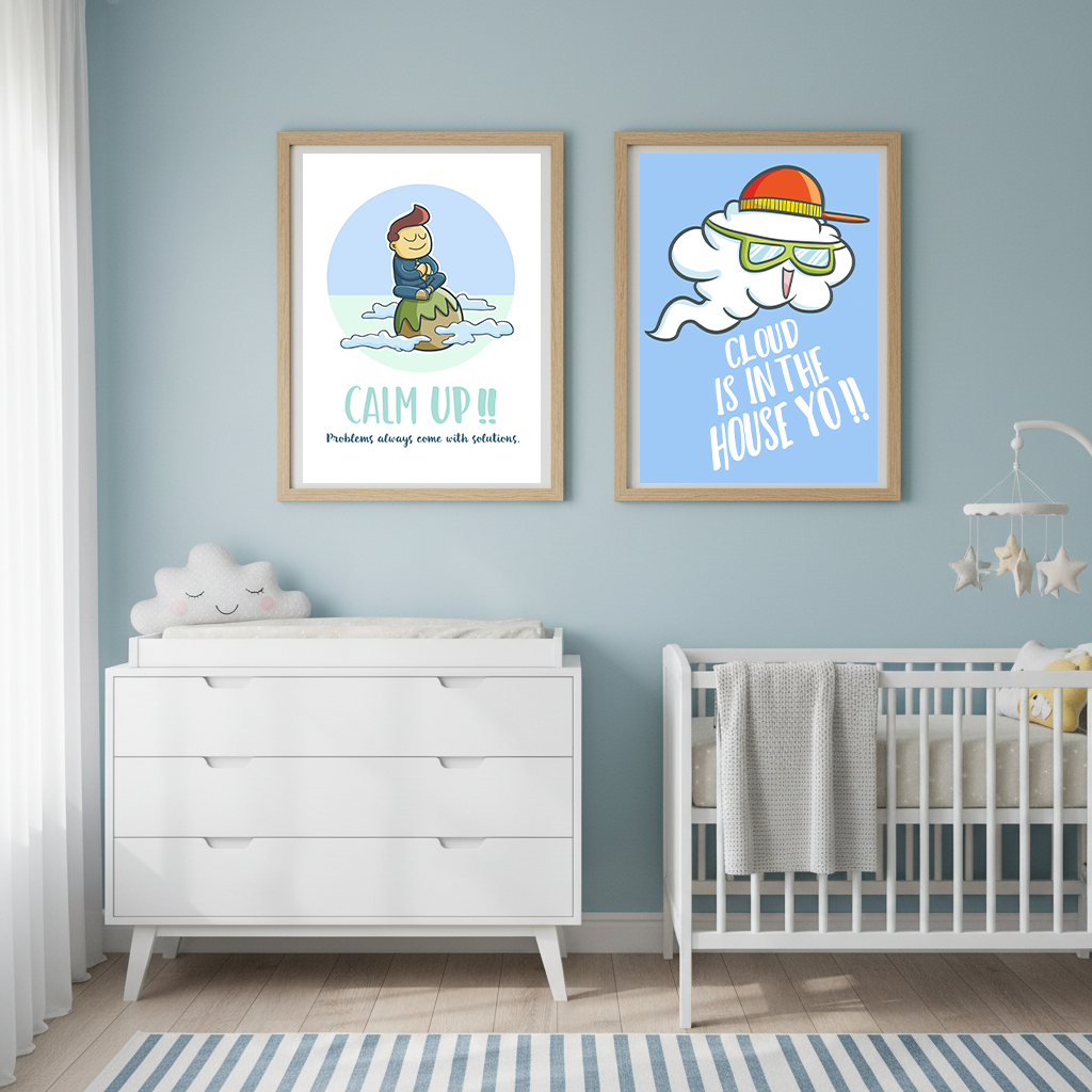 1pc frameless Cartoon Nursery  - Baby Food Quotes avis et prix