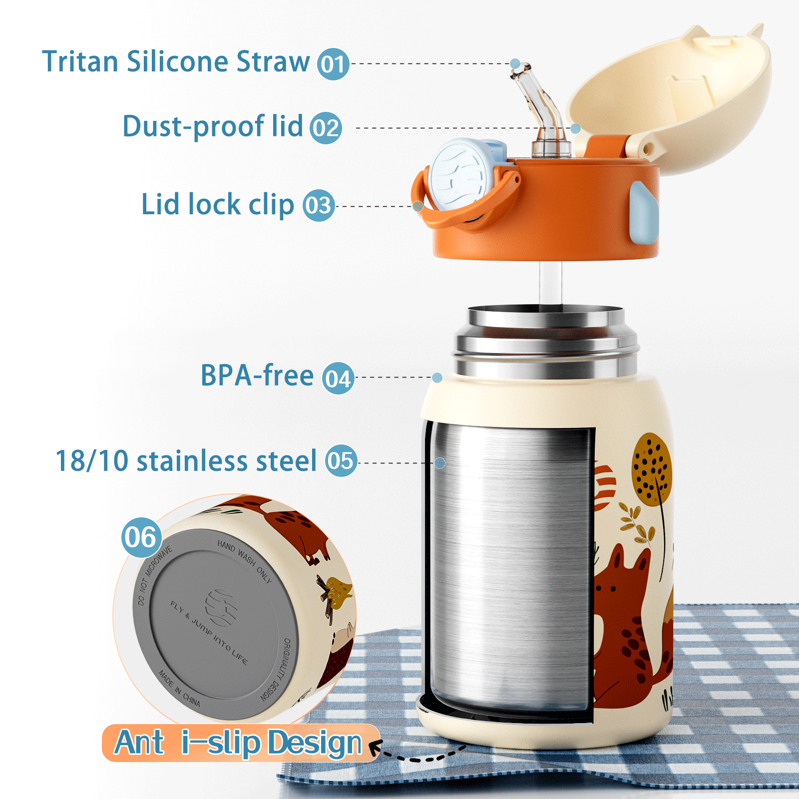 Fjbottle 400ml Kids Water Bott - Baby Food Thermos avis et prix
