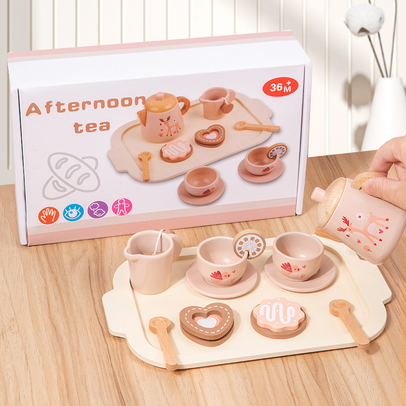 Afternoon Tea Set Wooden Toy P - Baby Food Cooking Set avis et prix