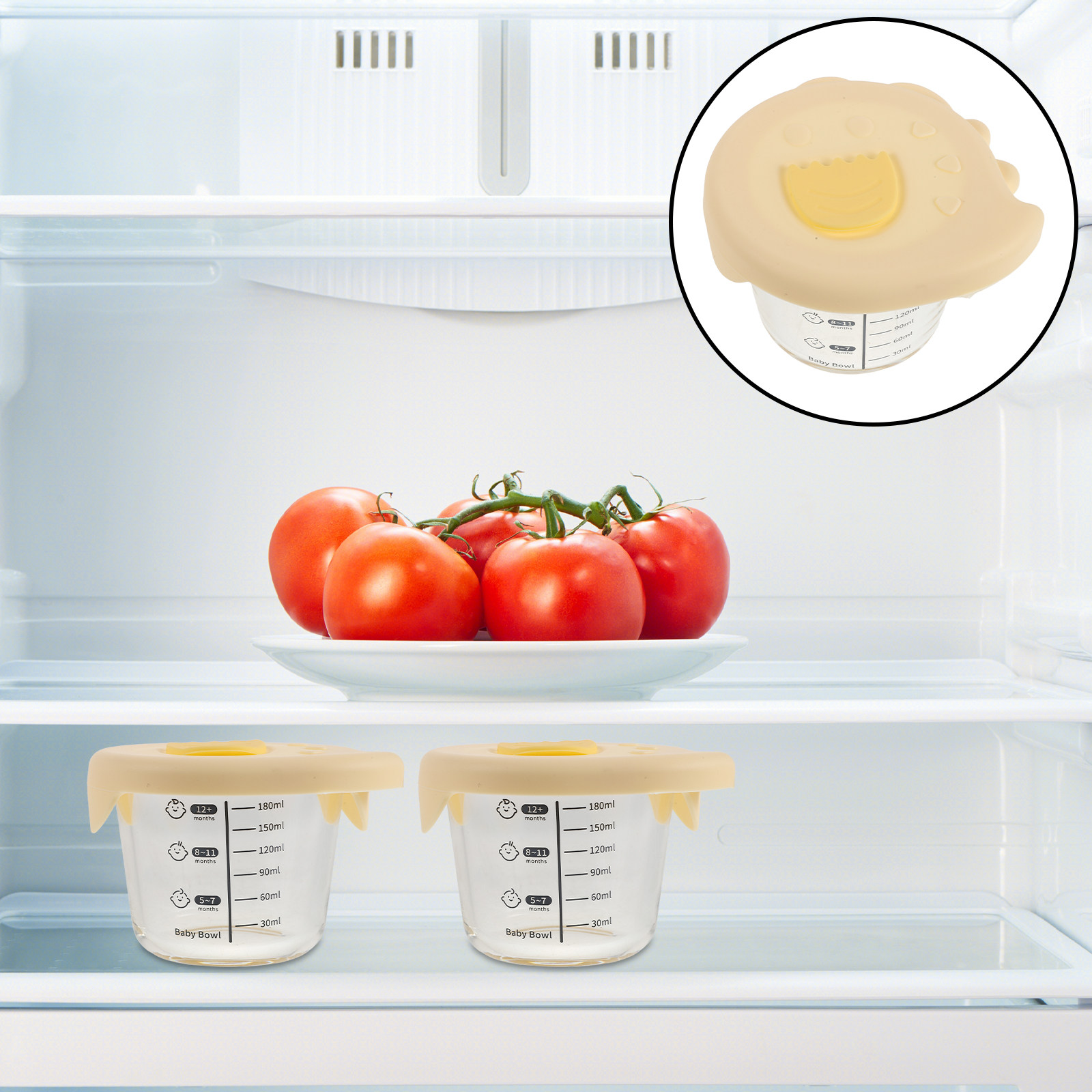 2Pcs Glass Baby Food Storage B - Baby Food Prep Containers avis et prix