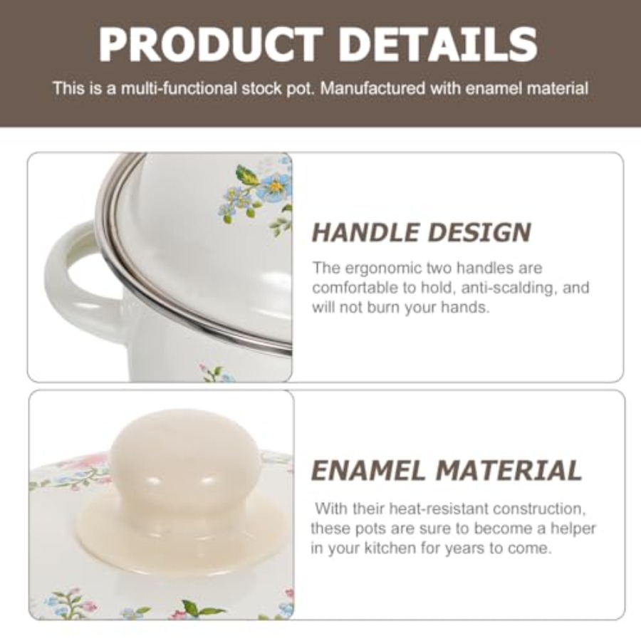 3-Piece Mini Enamel Soup Pot S - Baby Food Cooking Set avis et prix