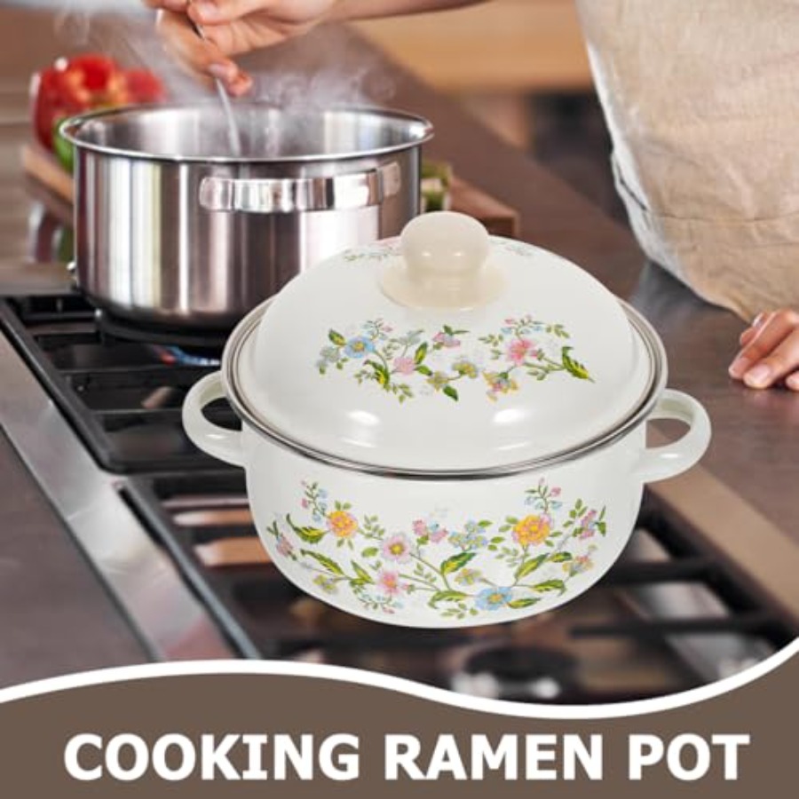 3-Piece Mini Enamel Soup Pot S - Baby Food Cooking Set avis et prix