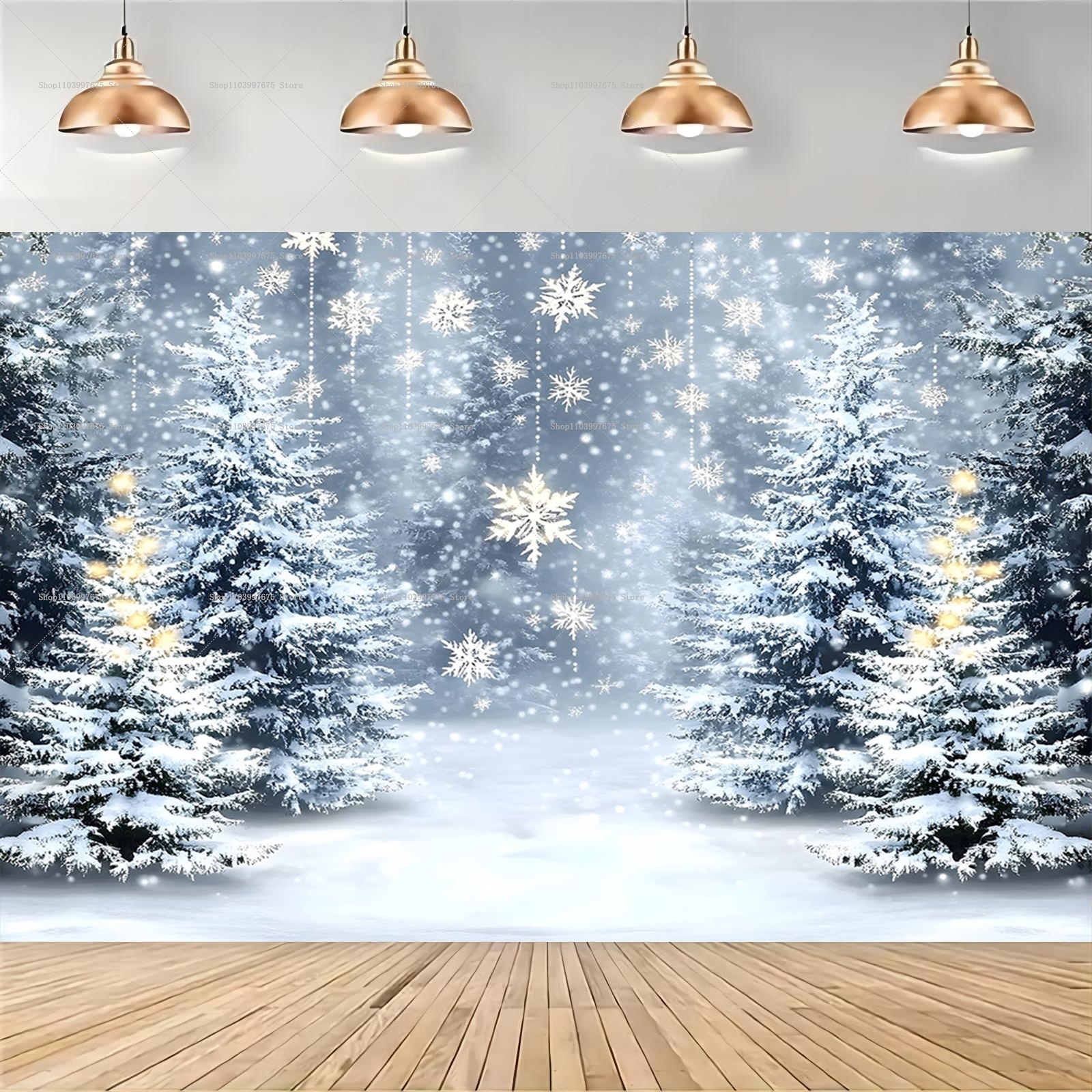 Snowy Forest Christmas Backdro - Baby Food For 1 Year Old avis et prix