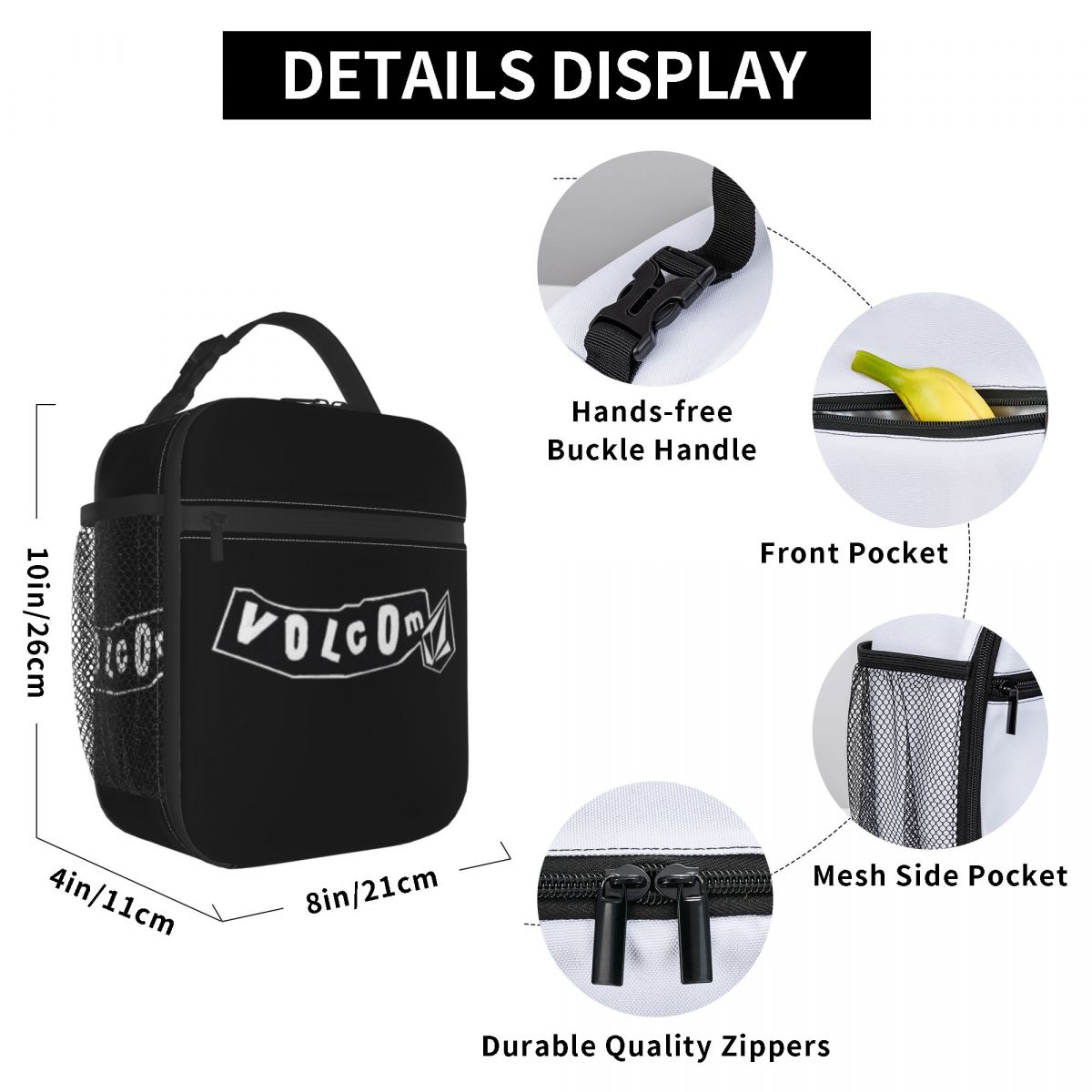 V-Volcom Logo Insulated Lunch  - Baby Food Logo avis et prix