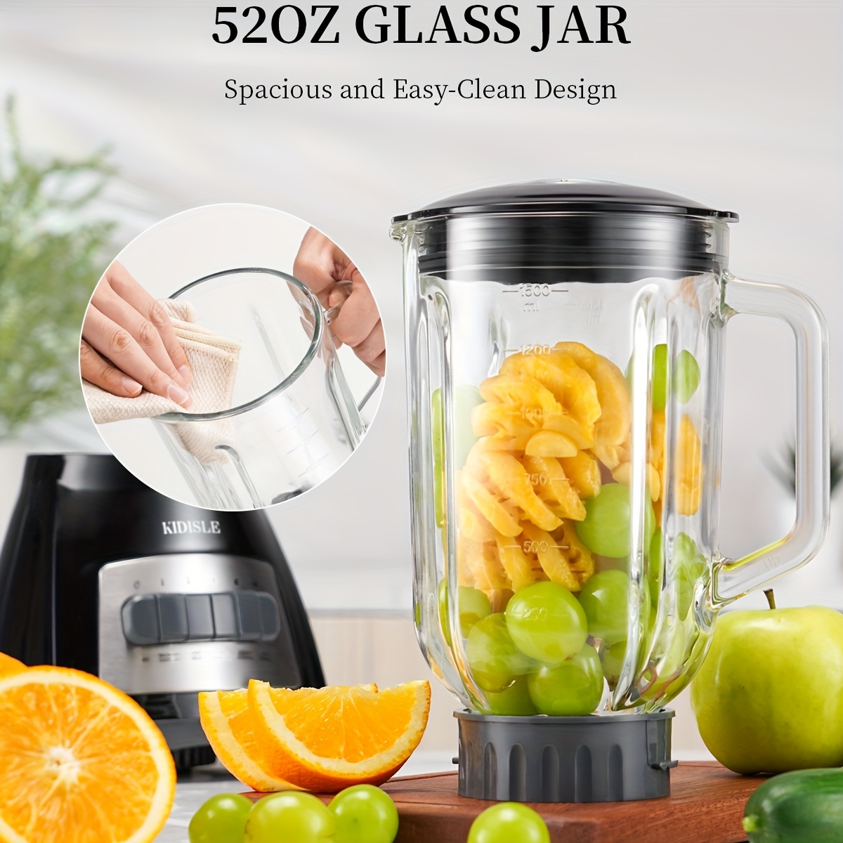 Smoothie Blender with 52 oz Gl - Baby Food Blender avis et prix