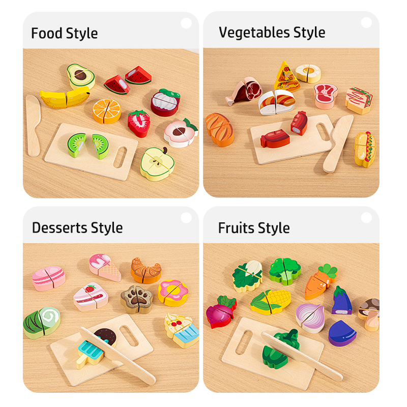Wooden Kitchen Pretend Toy Sim - Baby Food Cooking Set avis et prix