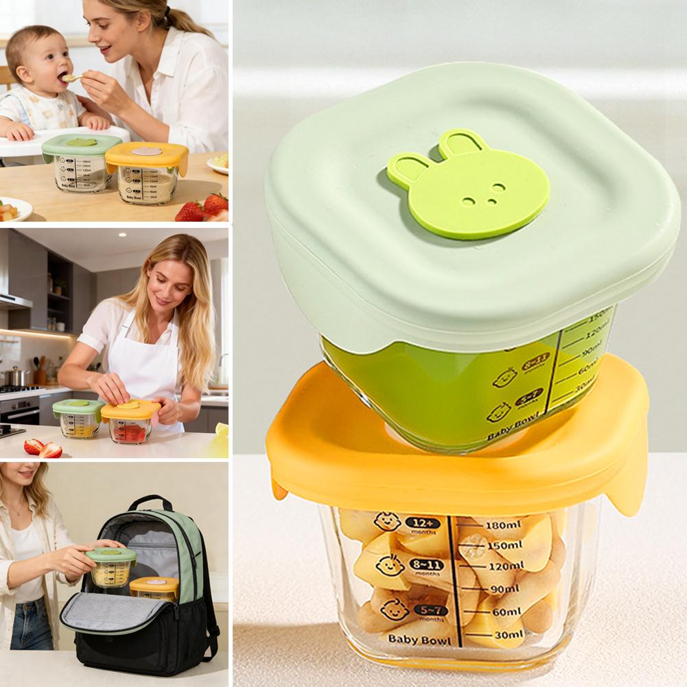 2PCS Glass Steaming Bowl Baby  - Baby Food Prep Containers avis et prix