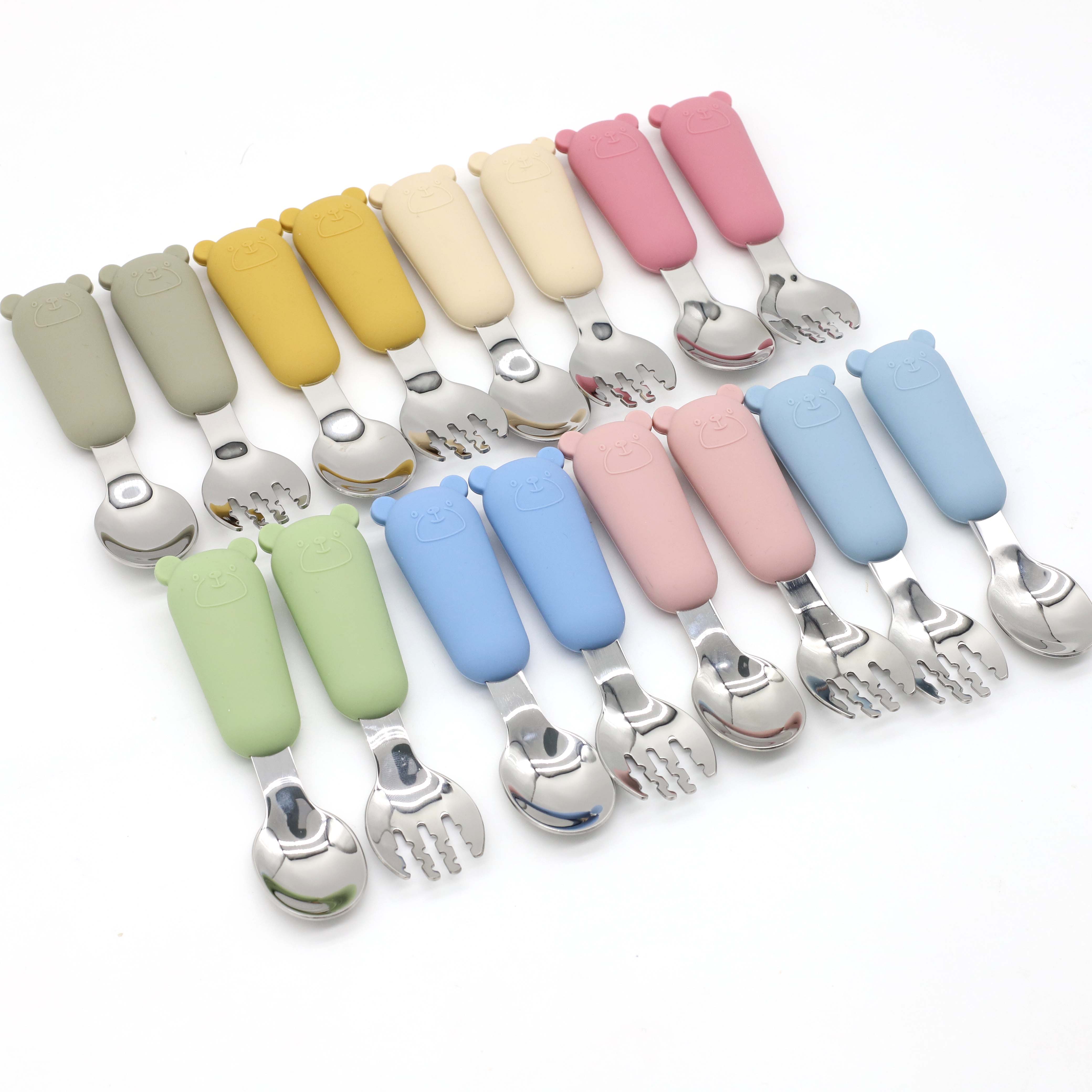 New Little Bear Cartoon Stainl - Baby Food Little Spoon avis et prix