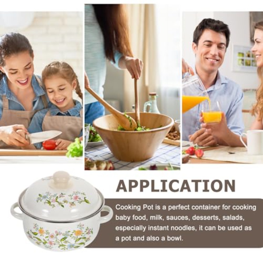 Mini Enamel Soup Pot Set 3-Pie - Baby Food Cooking Set avis et prix