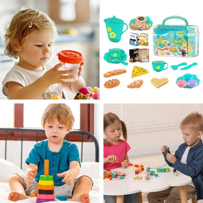 Toy Tea Set For Little Girls T - Baby Food Cooking Set avis et prix