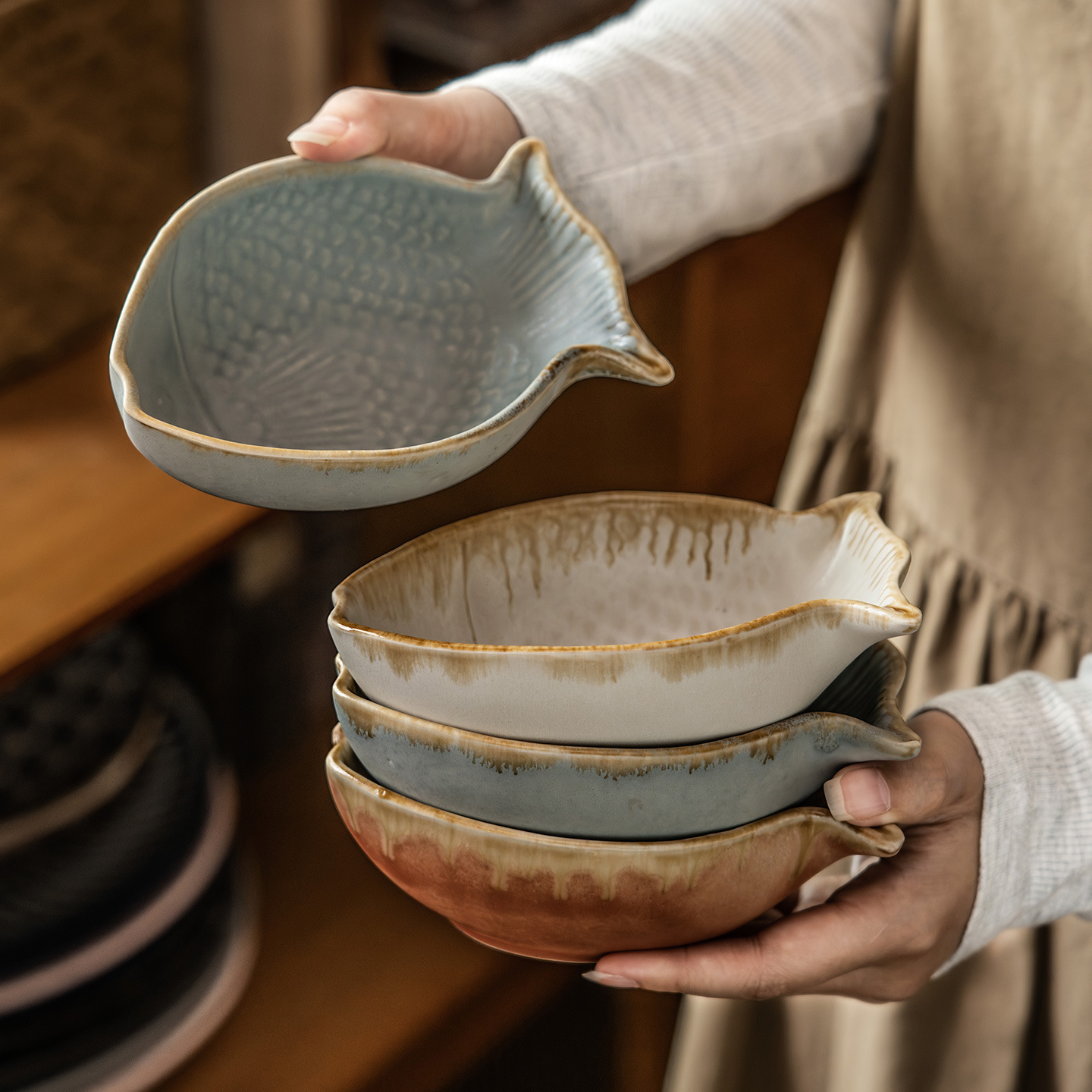 Creative Fish Shape Ceramic Bo - Baby Food Restaurant avis et prix