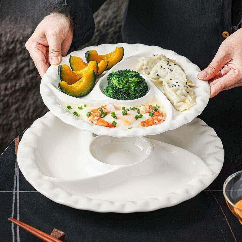 Ceramic Steamer Dish Four Grid - Baby Food Home avis et prix