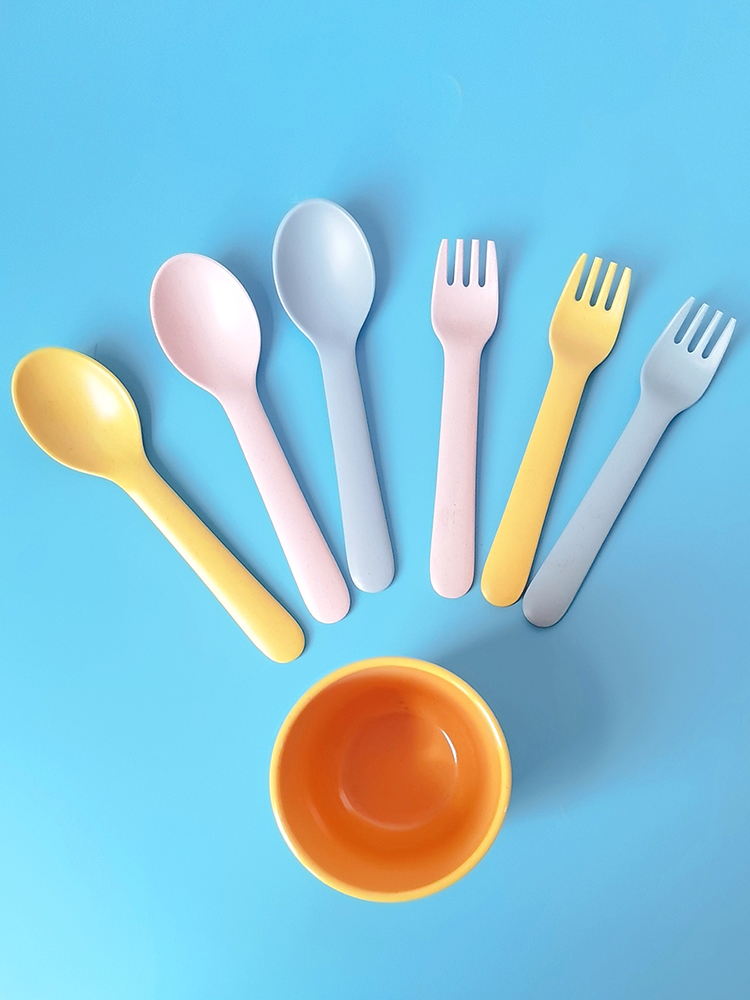 Bamboo Fiber Fork Spoon Baby A - Baby Food Restaurant avis et prix