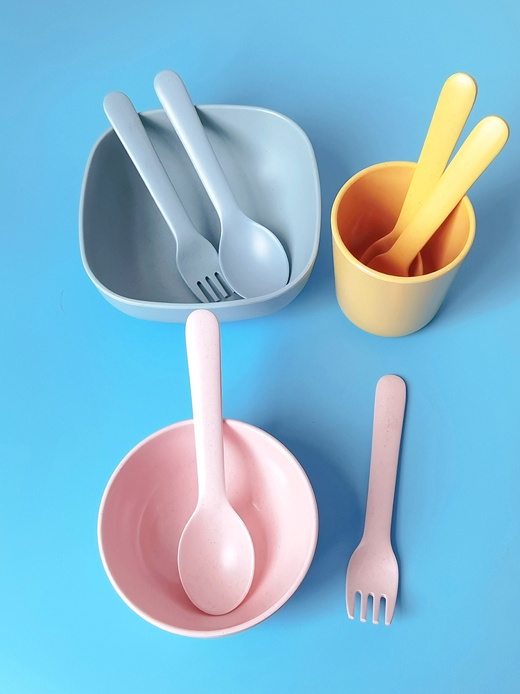 Bamboo Fiber Fork Spoon Baby A - Baby Food Restaurant avis et prix