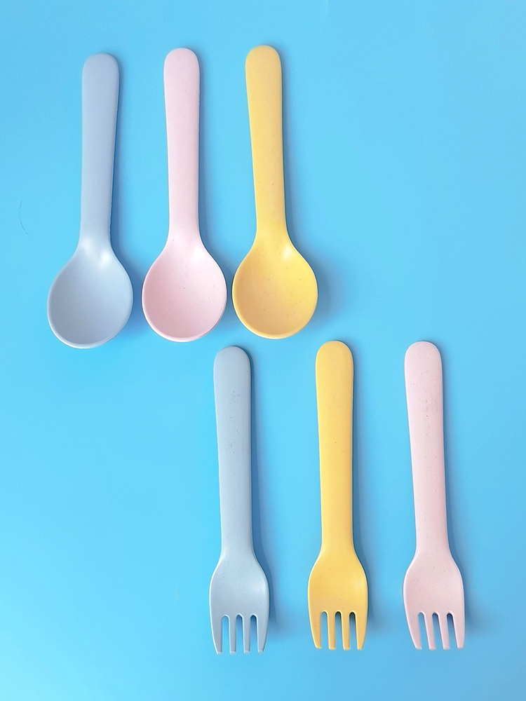Bamboo Fiber Fork Spoon Baby A - Baby Food Restaurant avis et prix