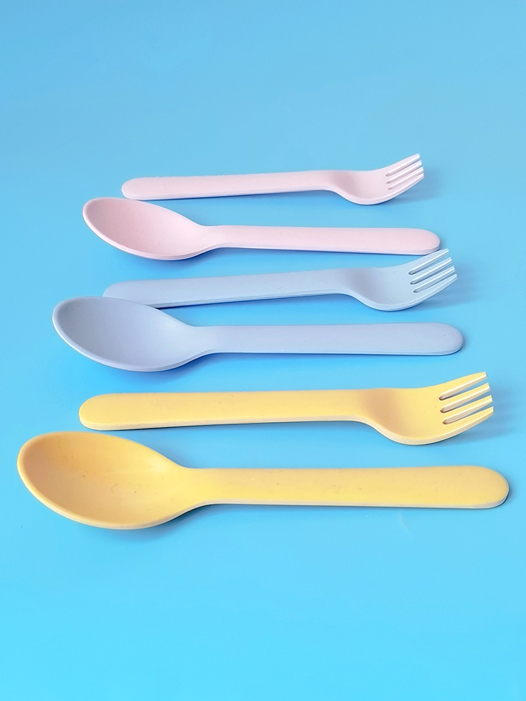 Bamboo Fiber Fork Spoon Baby A - Baby Food Restaurant avis et prix