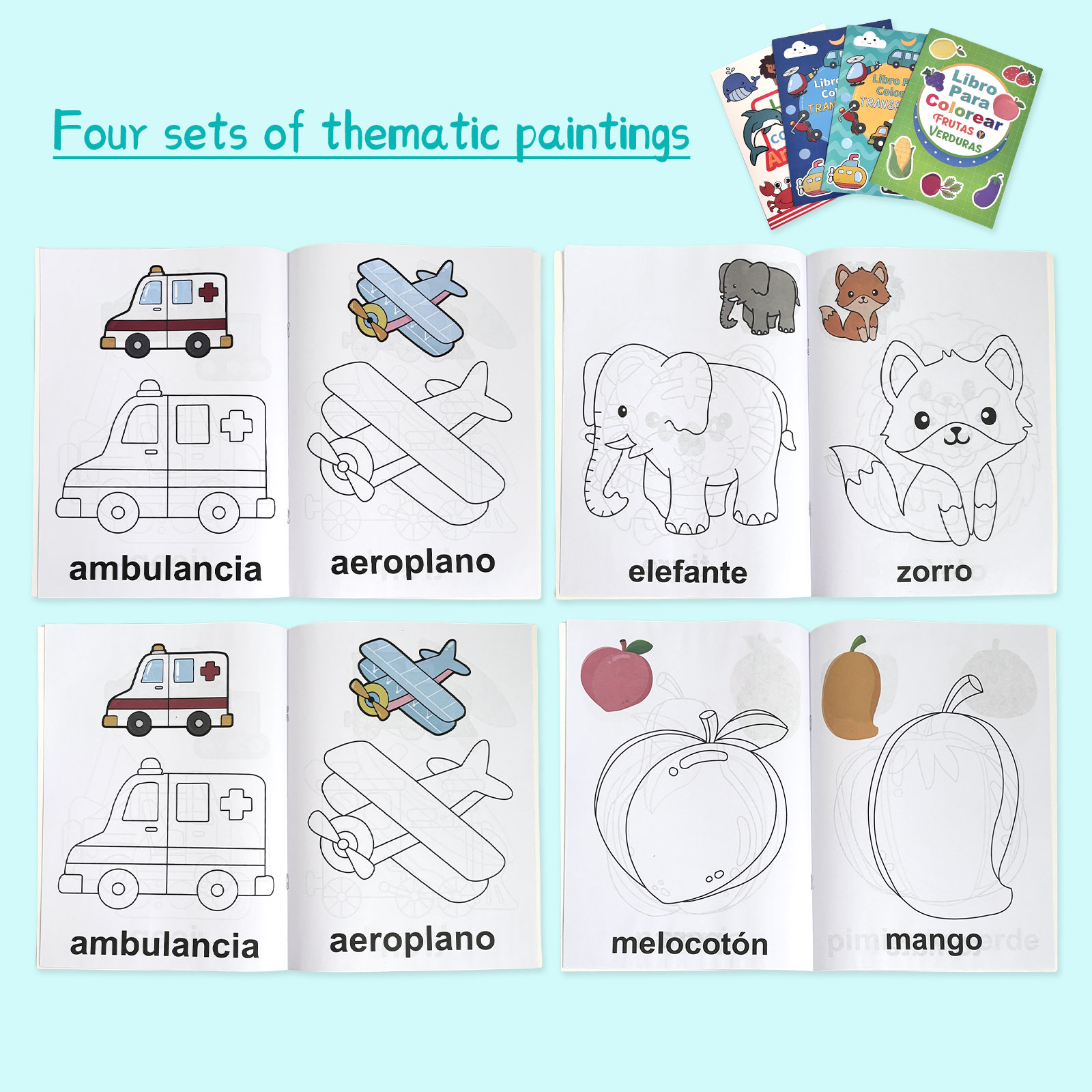 4 Pack Spanish Vocabulary Colo - Baby Food Year Old avis et prix