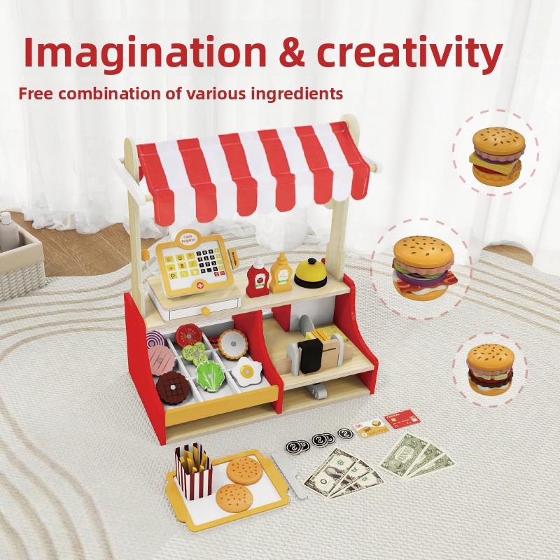Children Toy Puzzle Wood Hambu - Baby Food Restaurant avis et prix