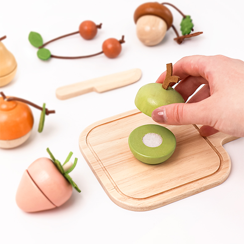 Wooden Fruit Cutting Play Set  - Baby Food Cooking Set avis et prix