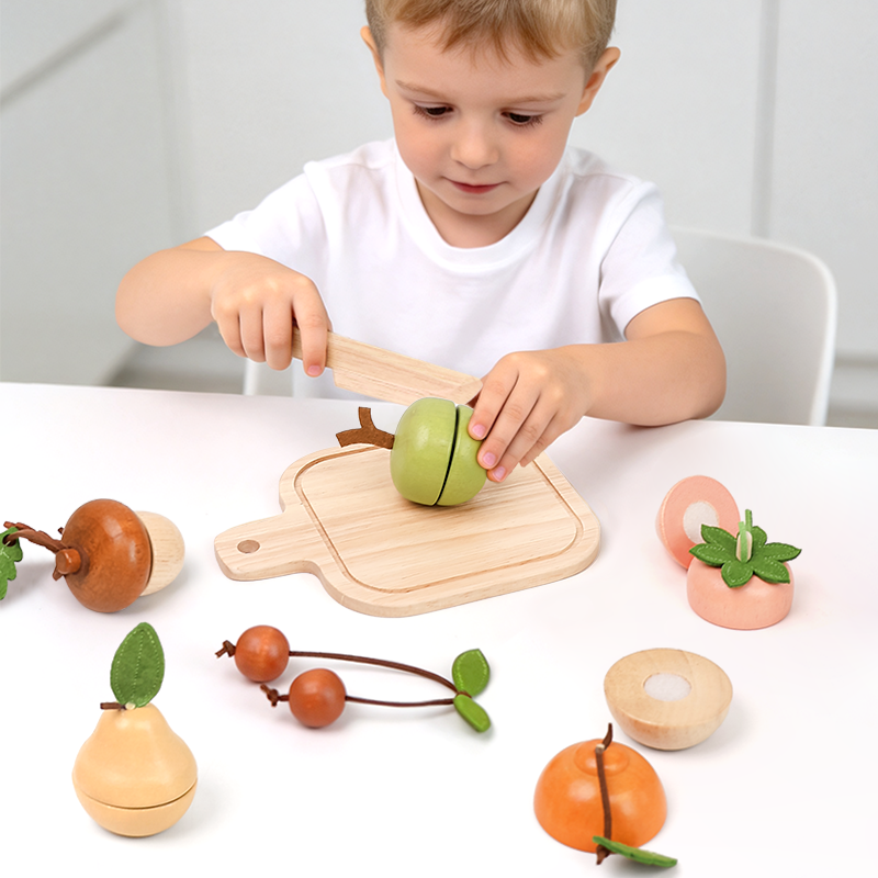 Wooden Fruit Cutting Play Set  - Baby Food Cooking Set avis et prix